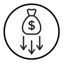 Cost reduction icon