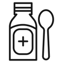Cough syrup Black Outline icon