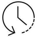 Counterclockwise Rotation Clock icon