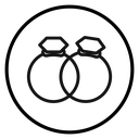 Couple Ring Black Outline icon