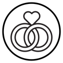 Couple Ring Black Outline icon