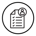 Course completion certificate icon
