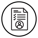Course completion certificate icon