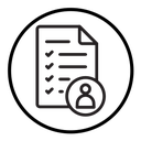 Course completion certificate icon