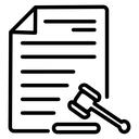 Court Folder with Judge Gavel icon