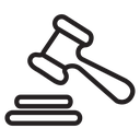 Court judgement icon