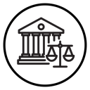 Court judgement Black Outline icon