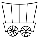 Covered wagon icon