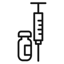 Covid 19 Vaccine Syringe Vial icon