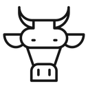 Cow head Black Outline icon