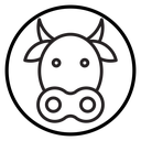Cow Head Circle icon