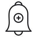 Cowbell circle plus 3 icon