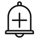 Cowbell circle plus 4 icon