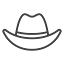 Cowboy hat 2 3 icon