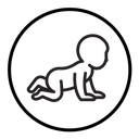 Crawling baby icon