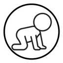 Crawling baby icon
