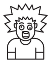 Crazy human icon