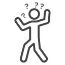 Crazy human icon