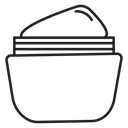 Cream Cosmetics jar icon