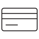Credit card Black Outline icon