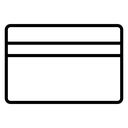 Credit card Black Outline icon