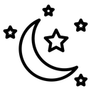 Crescent Moon Five Stars icon