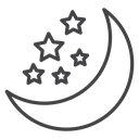 Crescent Moon Star Cluster icon