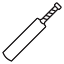 Cricket bat and ball icon