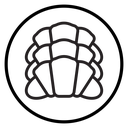 Croissant Black Outline icon