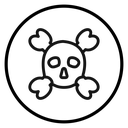 Crossbones skull icon