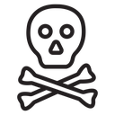 Crossbones skull icon