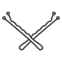 Crossed Bobby Pins icon