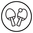 Crossed Ping Pong Paddles icon