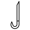 Crowbar Black Outline icon