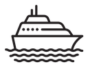 Cruise ship icon