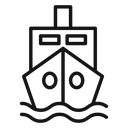 Cruise ship icon