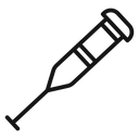 Crutches Black Outline icon