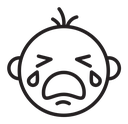 Crying baby icon