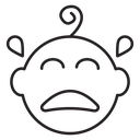 Crying baby icon