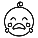 Crying baby icon