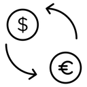 Currency Exchange Dollar Euro icon