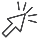 Cursor Click Motion Black Outline icon