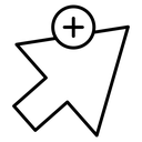 Cursor plus icon