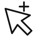 Cursor plus 2 icon