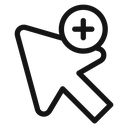 Cursor plus 3 icon