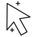 Cursor plus 4 icon