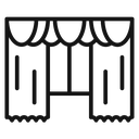 Curtains Black Outline icon