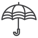 Curved Handle Umbrella icon