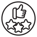 Customer product rating icon
