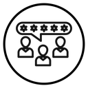 Customer Product Rating Stars icon